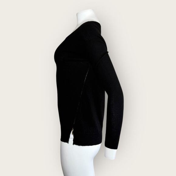 Banana Republic | Boat Neck Zipper Sides Long Sleeve | Black | Small - Picture 5 of 16